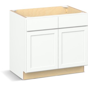 Reliabilt Parkstone II Reliabilt Parkstone II Brilliant White Sink Base Cabinet, ADA Compliant, 36-in with RF - 641589 | Lowe's Pro Supply
